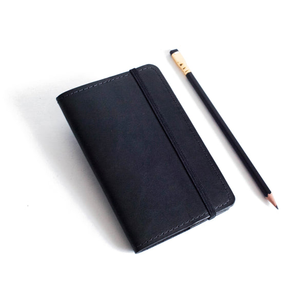 Black Pocket Journal with pencil